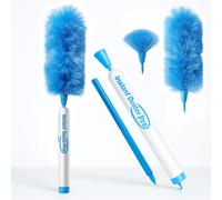 Plumero eléctrico Instant Duster Pro con Palo extensible, Sin cables, Rotación 360º, 2 Plumeros de Microfibra