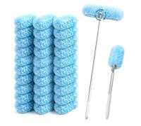 Plumero Telescopico Extensible,30 x Recambios Plumero con Manga para Swiffer Duster,para Techos Altos, Hogar y Coches,Plumero Largo de hasta 180cm