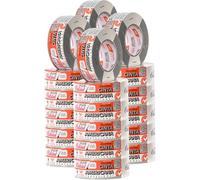Plus Calidad Cinta Americana Extrafuerte 48mm x 50m x 0.2mm Color Blanco para Embalaje, Cajas de Cartón de Mudanzas, Reparación Precinto para Sellados Seguros, Fuertes y Resistentes (24 Rollos Blanco)