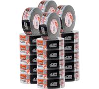 Plus Calidad Cinta Americana Extrafuerte 48mm x 50m x 0.2mm Color Negro para Embalaje, Cajas de Cartón de Mudanzas, Reparación. Precinto para Sellados Seguros, Fuertes y Resistentes (24 Rollos Negro)