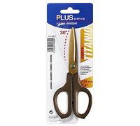 Plus Office 040675 - Tijera Curve Titanio, 174 mm color Gris Cuchillo Negro