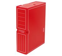 Plus Office 6035C - Caja Archivo Definitivo Plástico Lomo 100mm Rojo 360x100x260 mm (Pack de 5 uds.)