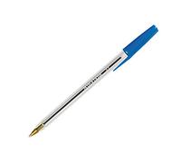Plus Office - Bolígrafos PLUS Basic Pack de 50 Bolígrafos con Capuchón, Tinta fluida Viscosa, Óptimo para uso de oficina, casa y escolar, Color Azul y Trazo de 0,7 mm (50 Azules)