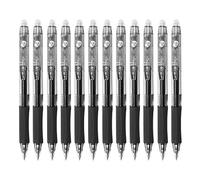 Plus Office - Bolígrafos PLUS Magic Pack de 12 Bolígrafos Borrables Retráctiles, Recargables, con Tinta de Gel Híbrida, Color Negro y Trazo de 0,7 mm (12 Negros)