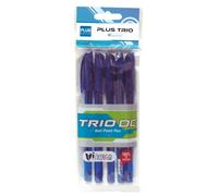 Plus Office Bolsa de 5 Boligrafos Trazo 1mm VFI Capuchon Resistente Azul
