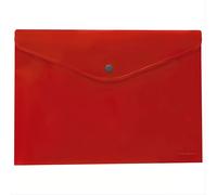 Plus Office Carpeta Dossier Tamaño A6 Broche Polipropileno Sobre Apaisado 168x125mm Color Rojo (Pack 12 Uds.)