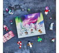 Plus-Plus 4337 Calendario de Adviento de Aurora del Norte, 600 bloques de construcción creativos, 24 puertas + 1 puerta extra con sorpresa, para niños a partir de 5 años, juguete de construcción