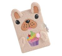 Plush Puppy Journal Locked Diary with Key - Cute Secret Dog Book Jig