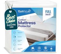 PlushDeluxe Protector De Colchón, Funda De Colchón Hipoalergénico Impermeable, Transpirable Sin Vinilo Superficie De Felpa De Algodón Suave, Completo
