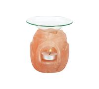PLUSHOME Portavelas y Quemador de Sal Himalaya.Con formas. - Decoración del Hogar -Meditación -Relajacion- Bienestar-Concentracion-Yoga