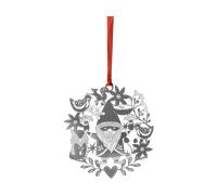 Pluto Design Adorno navideño Fox & Santa Plata