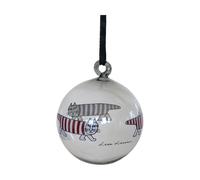 Pluto Design Bola de navidad Lisa Larson Mikey Silver-red-white