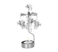 Pluto Design Portavelas giratorio ángeles volando plata