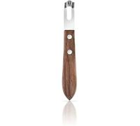 Pluzmecalm 1 cuchillo de canal de cóctel con mango de madera de nogal, herramienta de barra de acero inoxidable para adornar, rallar y pelar cítricos, ralladores, peladores y rebanadores, ralladores