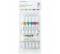 PM-MT200-5S2 - Marcador de color bidireccional, Marktus, juego de 5 colores