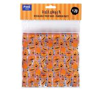 PME 20 Bolsas de plástico resellables para Dulces de Halloween - Fiesta de Calabazas