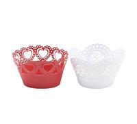 PME Envolturas para Cupcakes de San Valentín - Encaje Vintage (12 piezas)