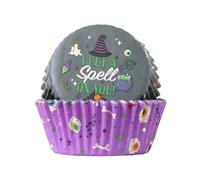 PME Halloween Cápsulas para Cupcakes forradas de Aluminio - Bruja Malvada (Set de 60)