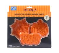 PME Halloween Cortadores y Sellos de Galletas - Feliz Halloween (Set de 3)