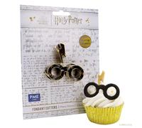 PME Harry Potter Set de 2 cortadores de Fondant y Galletas, Gafas y Cicatriz de Harry, Pequeños