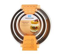 PME Juego de 3 moldes redondos con fondo desmontable - 76mm de profundidad