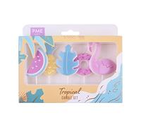 PME - Juego de Velas con Temática Tropical, Paquete de 5
