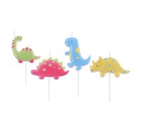 PME - Juego de Velas en Forma de Dinosaurios, Paquete de 4