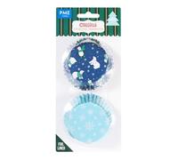 PME Navidad Cápsulas para Cupcakes forradas de Aluminio - Diversión en la Nieve (Set de 60)