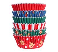PME Navidad Cápsulas para Cupcakes forradas de Aluminio - Mezcla de Santa (Set de 100)