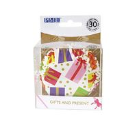PME Navidad Cápsulas para Cupcakes forradas de Aluminio - Regalos Envueltos (Set de 30)