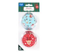 PME Navidad Cápsulas para Cupcakes forradas de Aluminio - Santa y Rudolph (Set de 60)