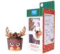 PME Navidad Kit de Decoración para Cupcakes - Renos (Set de 6)
