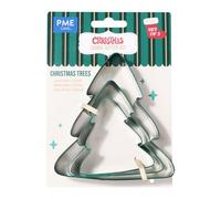 PME Navidad Set de 3 Cortadores de Galletas - Árboles de Navidad