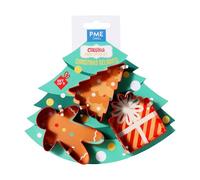 PME Navidad Set de 3 Cortadores de Galletas - Delicias Navideñas