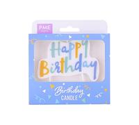 PME - Velas de Cumpleaños - Happy Birthday - Azul Pastel