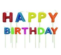 PME Velas de Happy Birthday Colores Vivos, Juego de 13