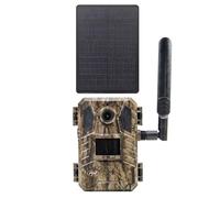 PNI Cámara de videovigilancia camuflada Hunting 751 Pro, 16 MP, 4G LTE, visión Nocturna, batería, Panel Solar, LED Invisibles para Animales, IP66
