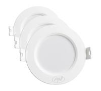 PNI Foco LED D-Light CL2503 de 3 W, empotrable, redondo, 90,5 x 28 mm, 6400 K, alimentación 230 V, 330 lm, blanco (Paquete de 3)