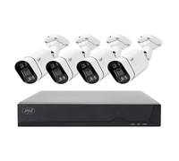 PNI House Kit de Videovigilancia IPMAX PoE 5 - NVR Con 4 Puertos PoE y 4 Cámaras IP de 5MP, 1920p - Aplicación XMEye Para Teléfonos Inteligentes y CMS General Para Windows Ⓡ - Clasificación IP66