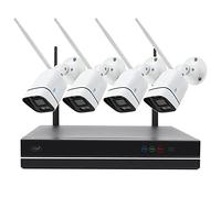 PNI House WiFi660 NVR Kit de videovigilancia de 8 Canales y 4 cámaras inalámbricas para Exteriores 3MP, P2P, IP66