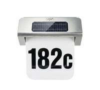 PNI Lámpara solar LED GreenHouse WS20 iluminación de números de propiedades, montaje en pared
