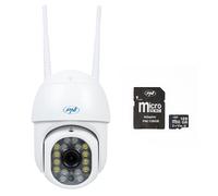 PNI Paquete de cámara de videovigilancia inalámbrica IP440 WiFi, PTZ, 4MP y Tarjeta de Memoria MicroSD 128 GB incluida