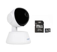 PNI Paquete de cámara de videovigilancia IP720LR, 1080P, 2MP, IP, P2P, PTZ y Tarjeta de Memoria microSD 128 GB incluida