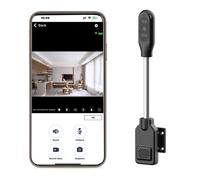 PNZEO Mini cámara de seguridad inteligente para el hogar enchufable para interiores compacta, 4K FHD, visión nocturna IR, detección de movimiento, cámara de Monitor para mascotas/encantoche