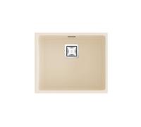 POALGI Fregadero sobre encimera ZIE 50 1/S Pergamon, Una cubeta, Pergamon, acabado sintético Mueble de 60cm
