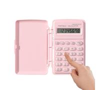 Pocket Calculator - 3,94 pulgadas Compact ABS Construction, Lid Protection, Small Digital Adding Machine, Basic Function Keys | Lightweight Device for School Business Travel Classroom Prof