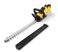 Podadora de setos inalámbrica de 52 cm Compatible con batería Dewalt 20V, Cortasetos eléctrico portátil 21V Motor sin escobillas Cabezal Giratorio de 3000 RPM y 180° Cuchilla de 2/3'' (sin batería)