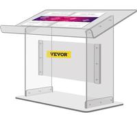 Pódium de acrílico, mesa de 68x34 cm, atril de 49,5 cm de altura. Mesa moderna con kit de montaje. Ideal para iglesias, escuelas, conferencias, universidades y eventos