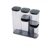 Joseph Joseph Set de recipientes Podium – 5 piezas con soporte – Gris