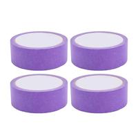 PODSJD cinta de carrocero 4 piezas, cinta adhesiva de papel crepé 35mm x 20m - sin residuos, resistente al agua, ideal para pintura automotriz y proyectos de manualidades (Púrpura)